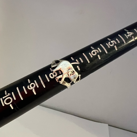 Cute  dainty Sterling Silver elephant ring  trunk up! -  Good luck ring - Picture 4 of 4